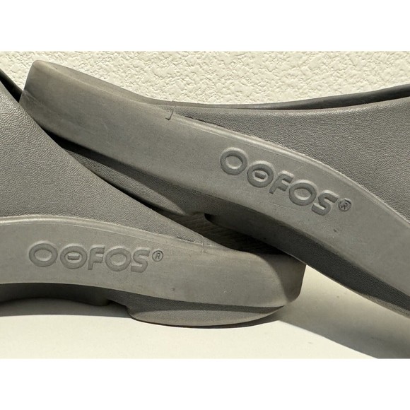 OOFOS OOahh Recovery Slip On Sandals Unisex Mens Sz 11 Womens Sz 13 Gray GUC main image 5